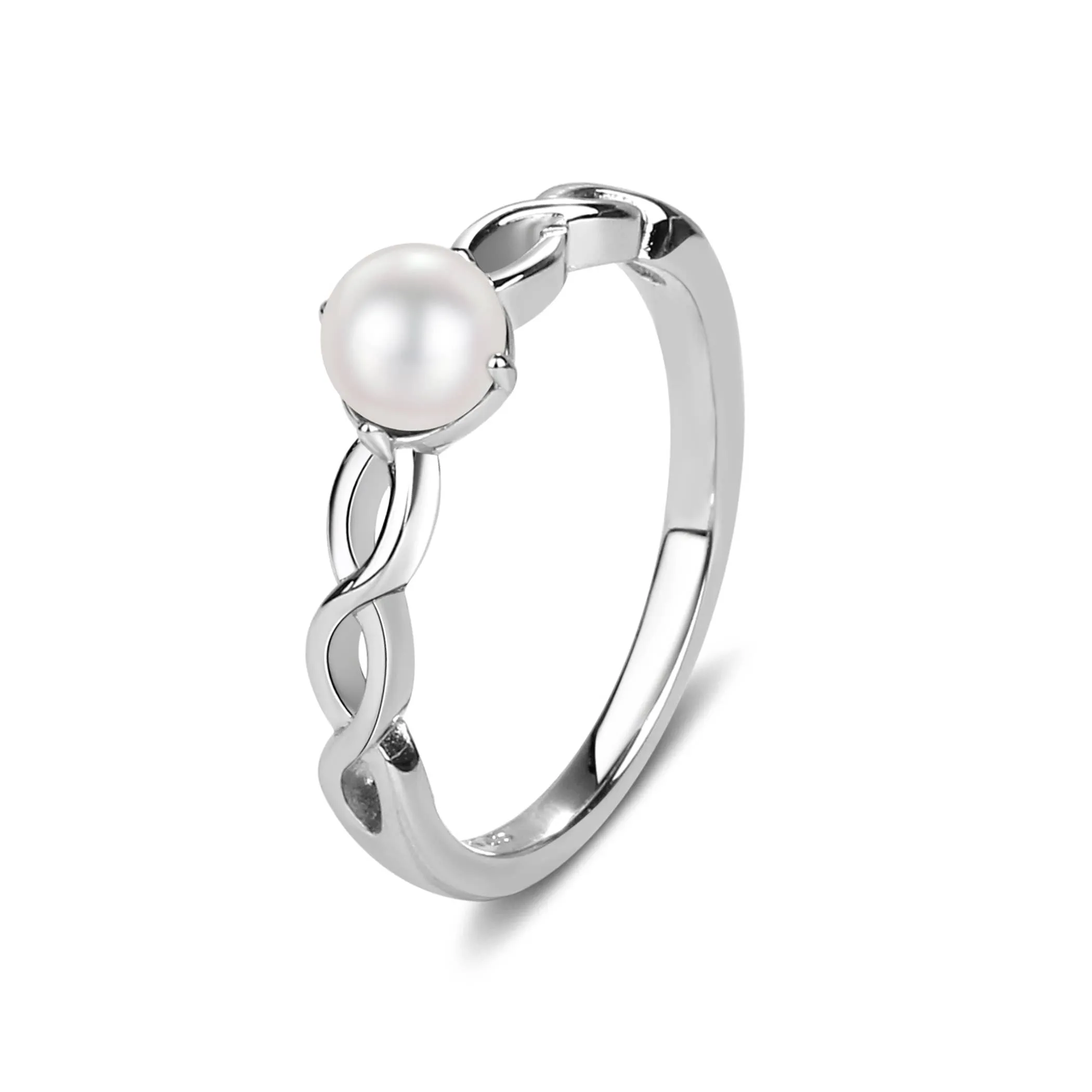 Girls Sterling Silver Freshwater Pearl Ring for Babies and Girls