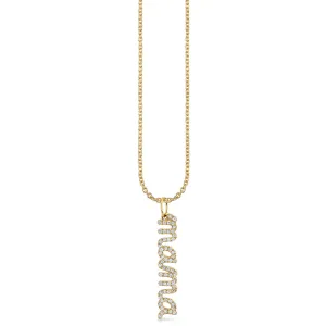 Gold & Diamond Mama Charm Necklace