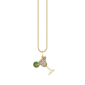 Gold & Diamond Margarita Charm
