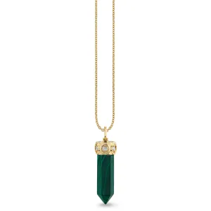 Gold & Diamond Marquise Eye Long Stone Charm