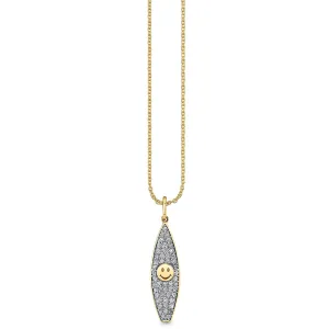 Gold & Diamond Surfboard Charm