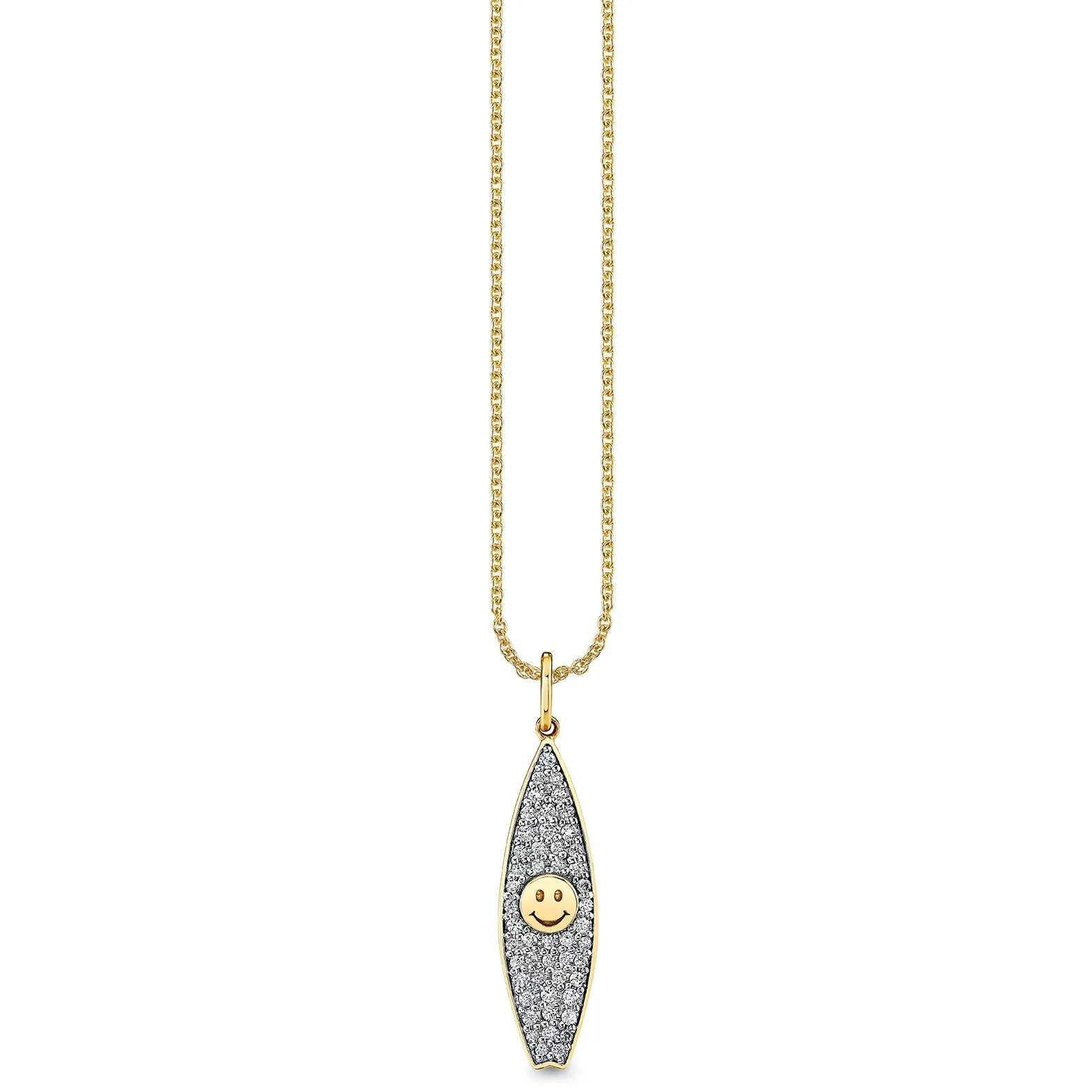 Gold & Diamond Surfboard Charm