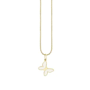 Gold & Enamel Small Butterfly Charm