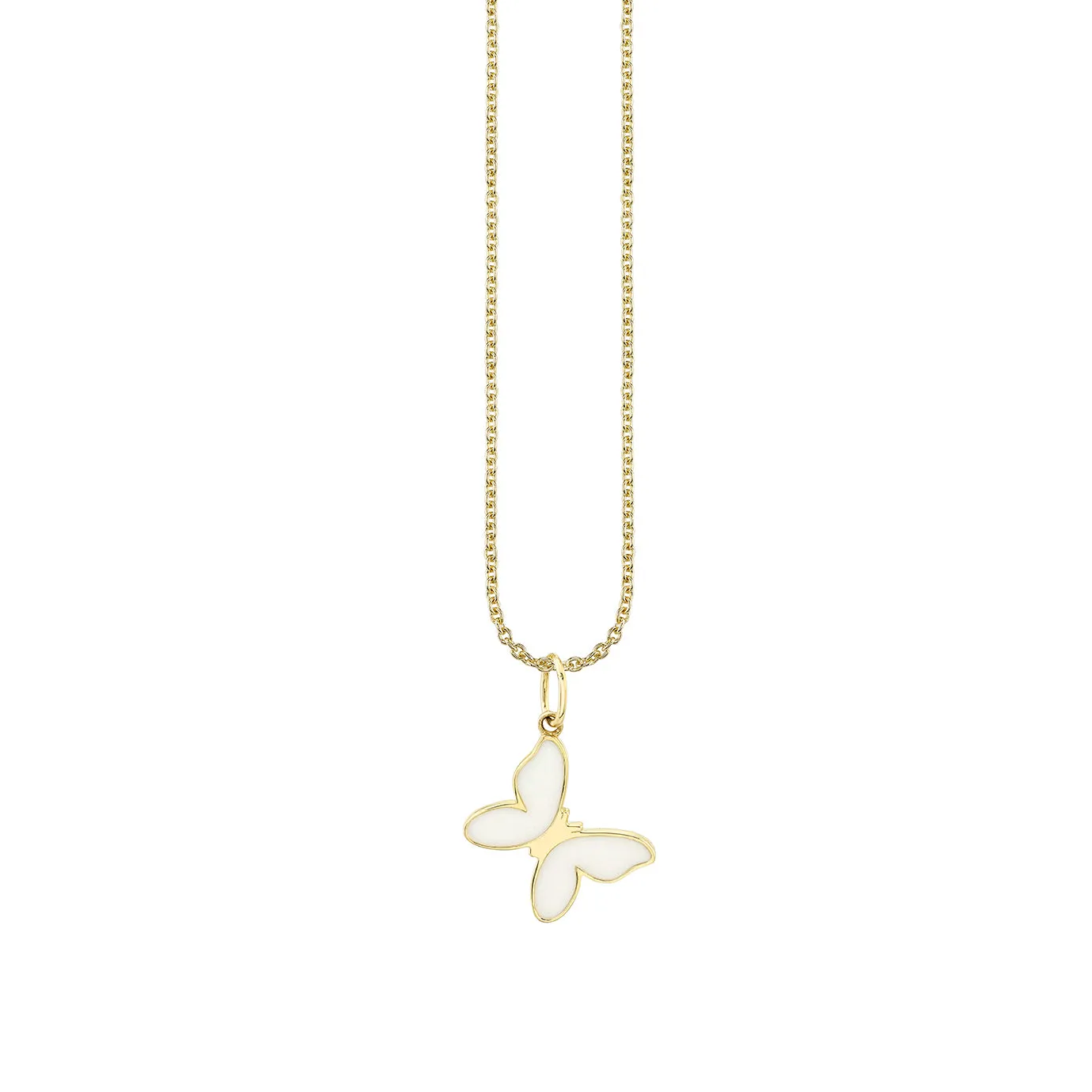 Gold & Enamel Small Butterfly Charm