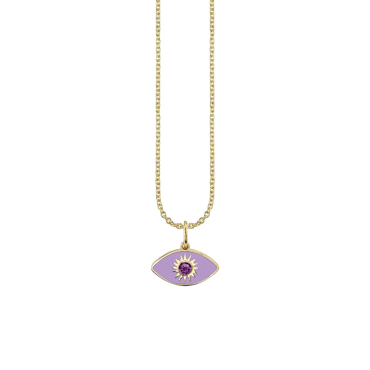 Gold & Enamel Sunburst Eye Charm