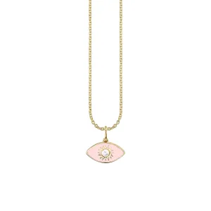 Gold & Enamel Sunburst Eye Charm