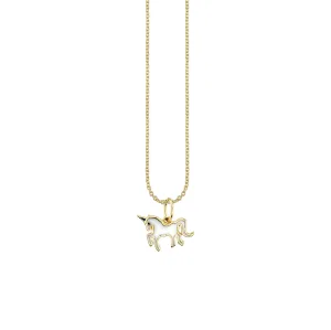 Gold & Enamel Unicorn Charm