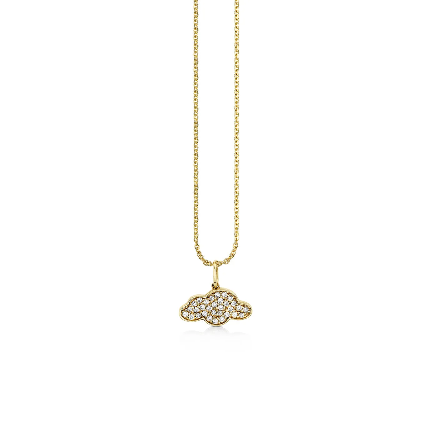 Gold & Pave Diamond Small Cloud Charm