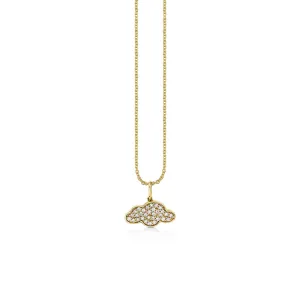 Gold & Pave Diamond Small Cloud Charm