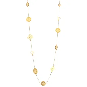 GOLD LONG CHARM NECKLACE  #N20633 (EG7)