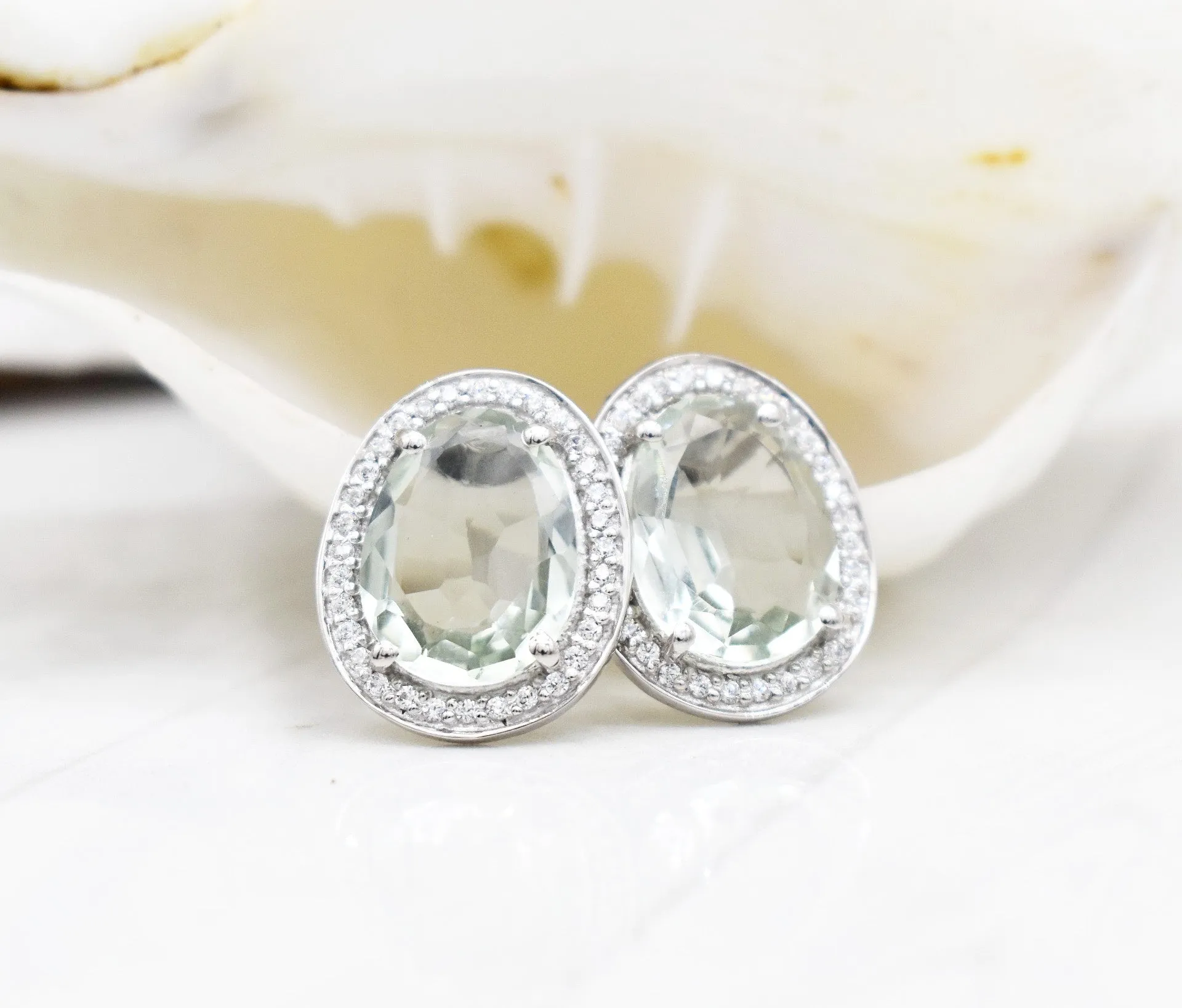 GREEN AMETHYST EARRINGS