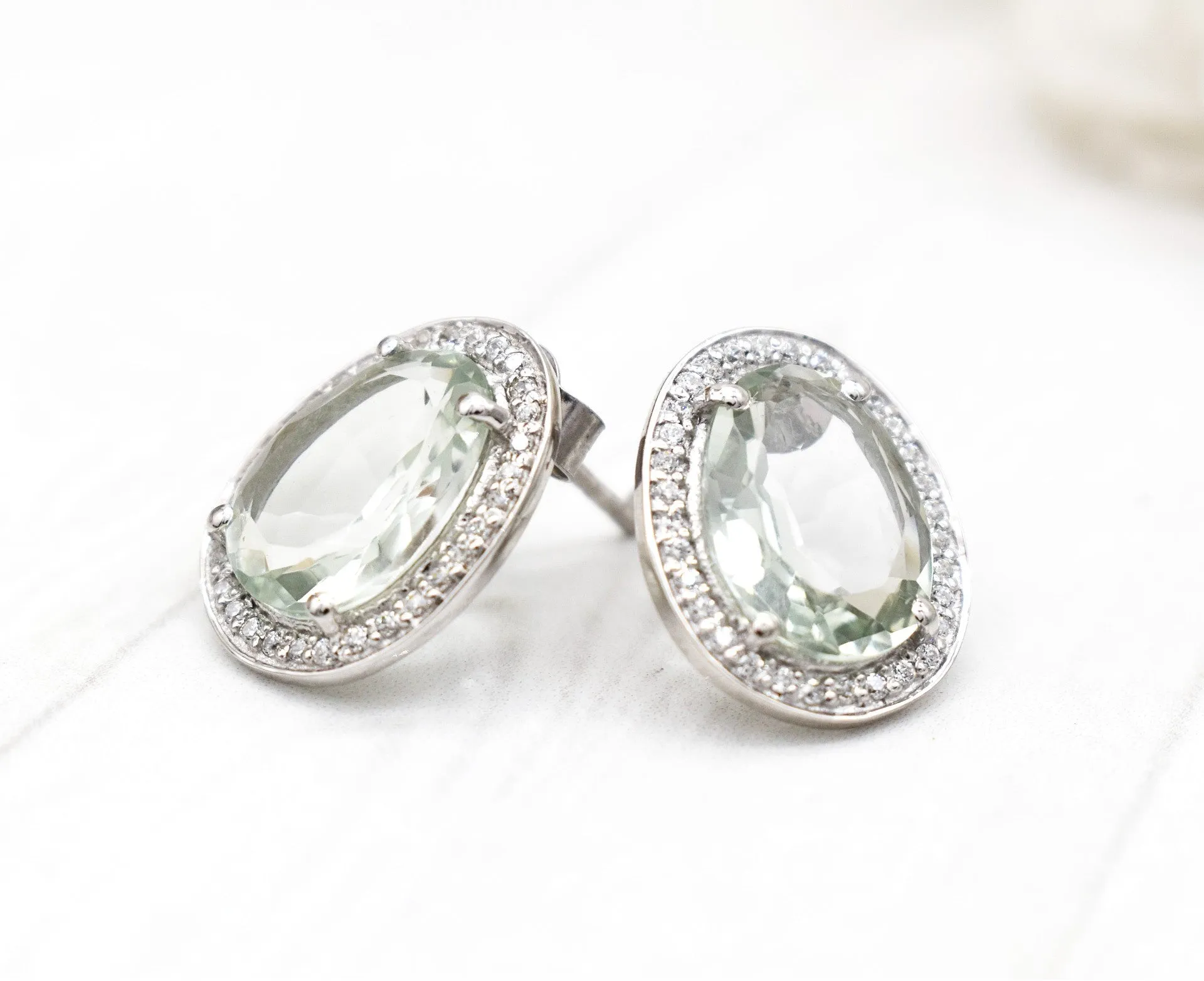 GREEN AMETHYST EARRINGS