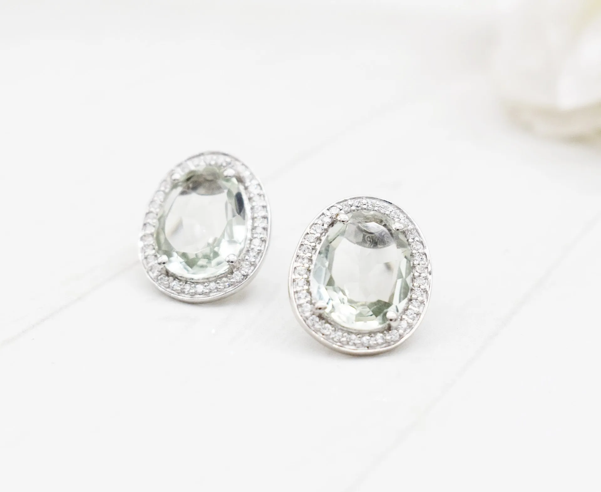 GREEN AMETHYST EARRINGS