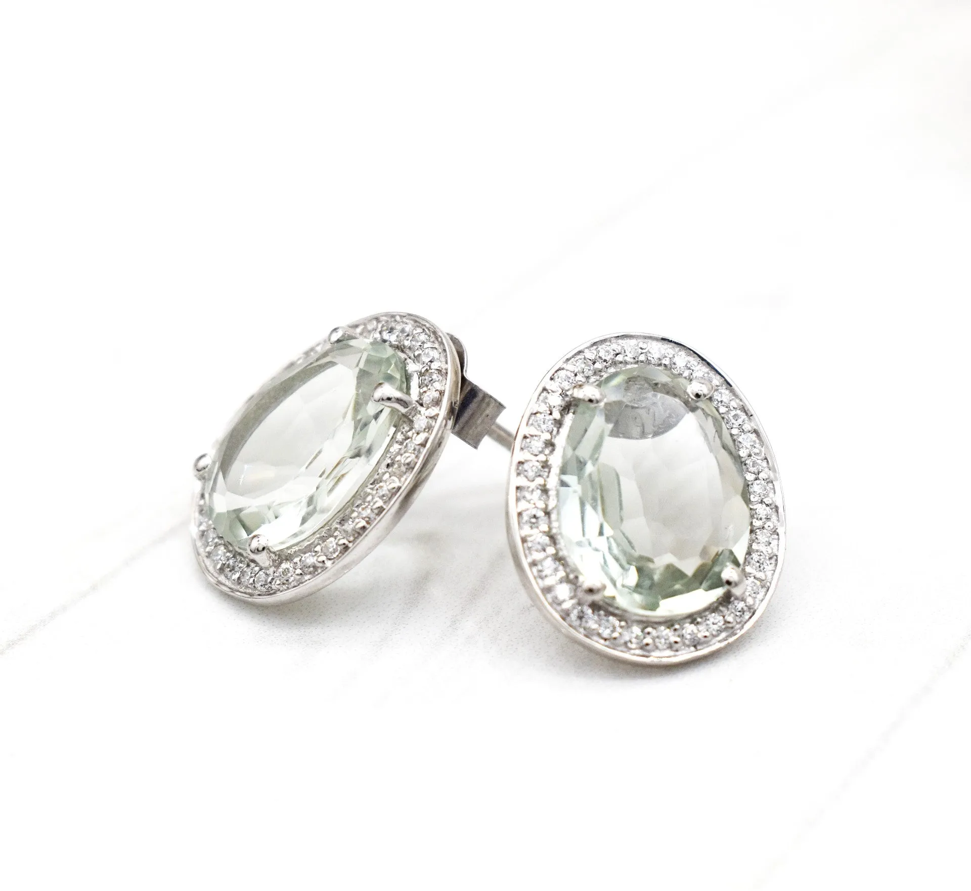 GREEN AMETHYST EARRINGS