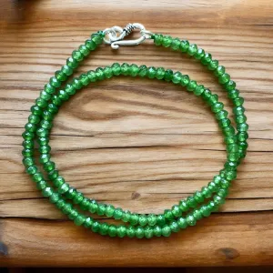 Green Jade 4 mm 16 inch Beaded Necklace