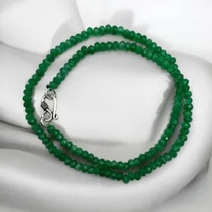 Green Jade 4 mm 16 inches Beaded Necklace