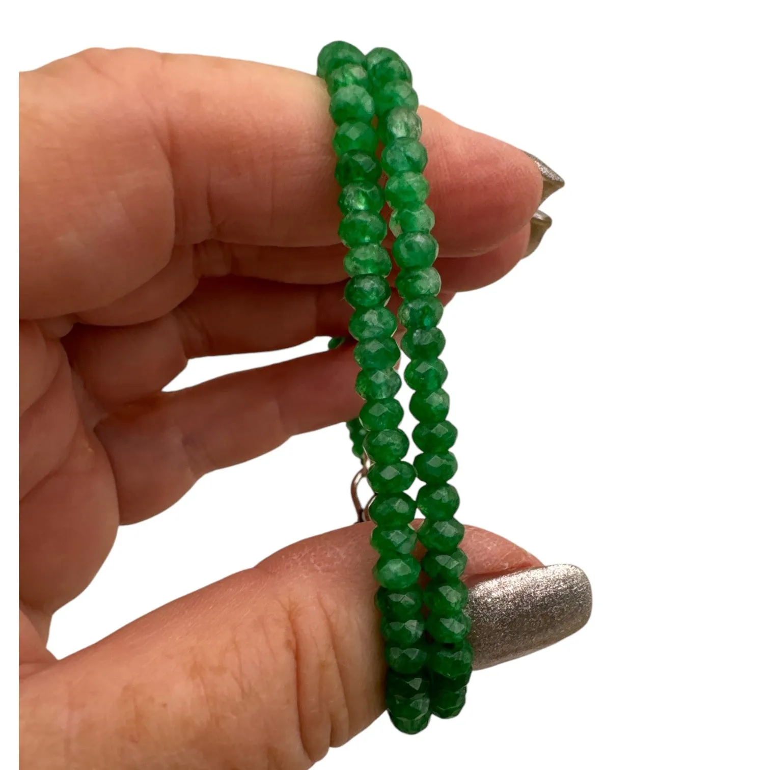 Green Jade 4 mm 16 inches Beaded Necklace