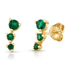 GREEN TRIO CLIMBING STUDS, GOLD