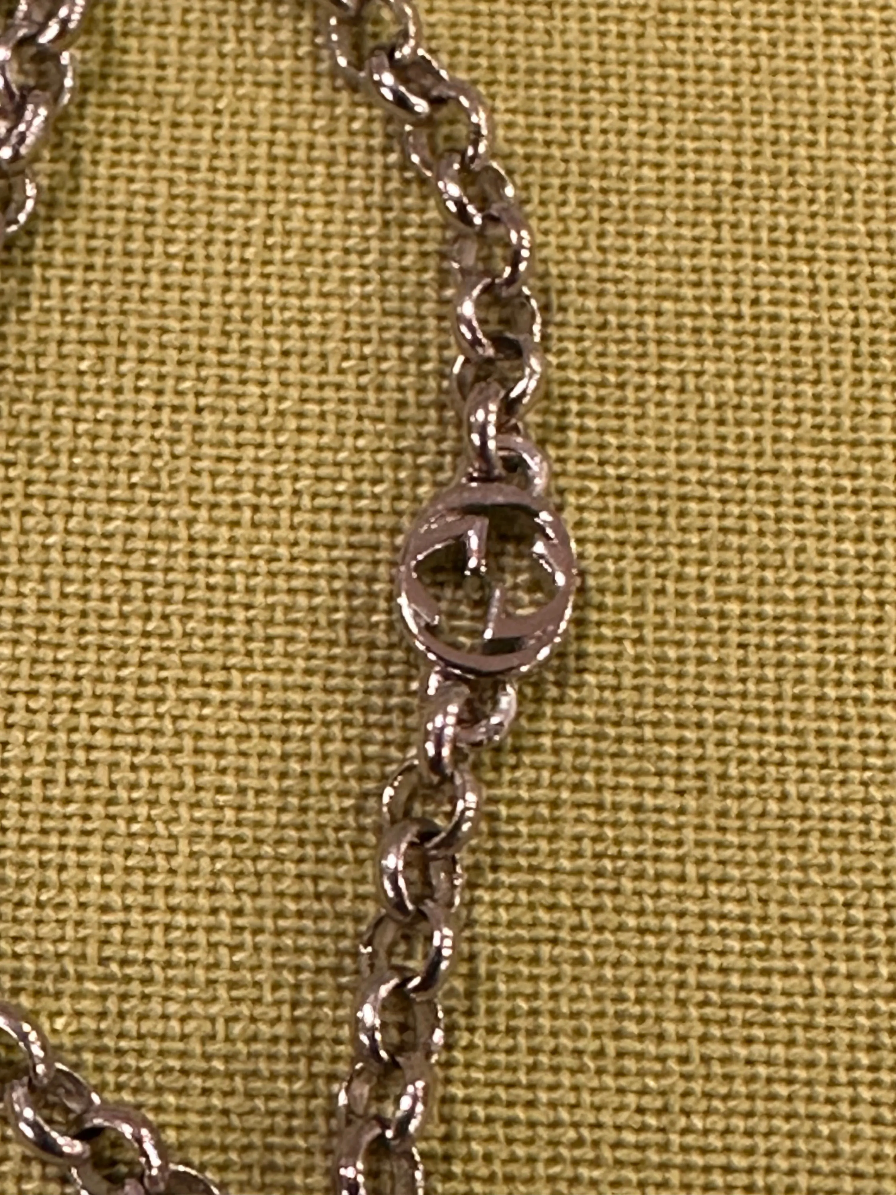 Gucci Interlocking G Heart Lightning Charm Necklace