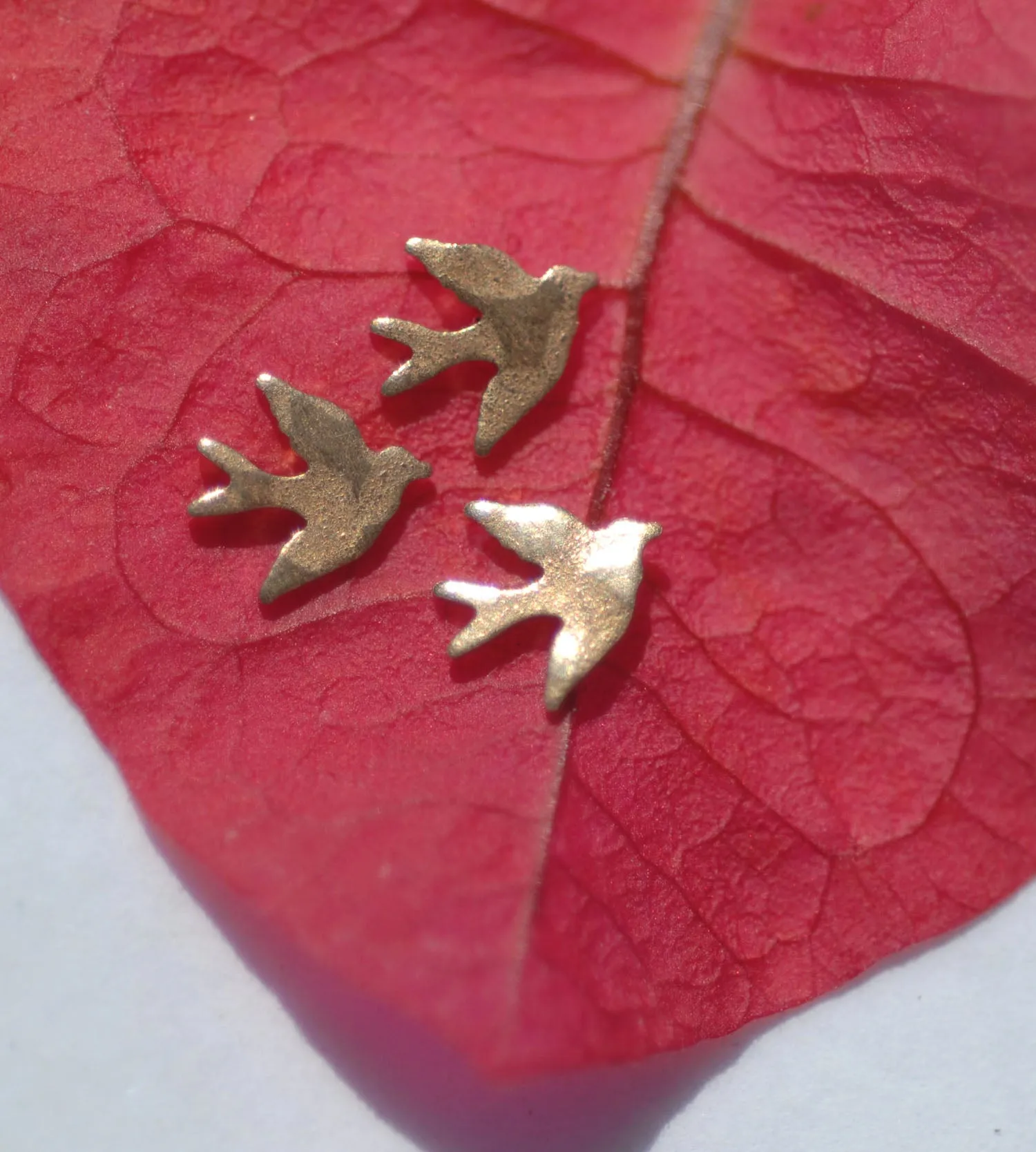 Hammered Flying Bird Spread Wings Most Tiny Metal Mini Blanks