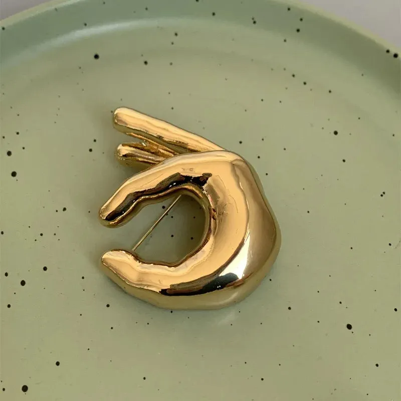 Hand-shaped Brooch Pin