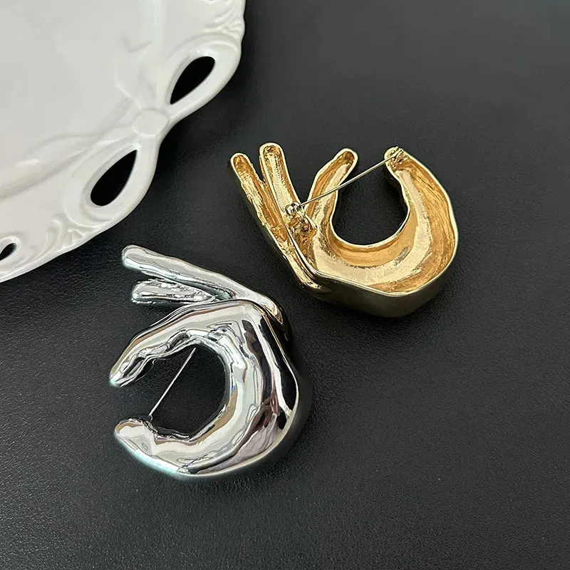 Hand-shaped Brooch Pin