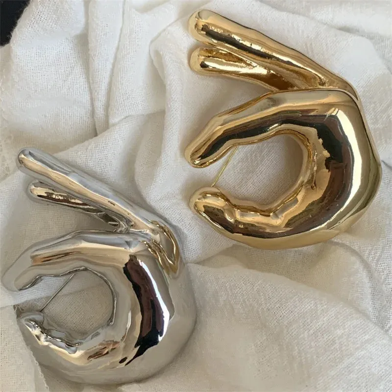 Hand-shaped Brooch Pin