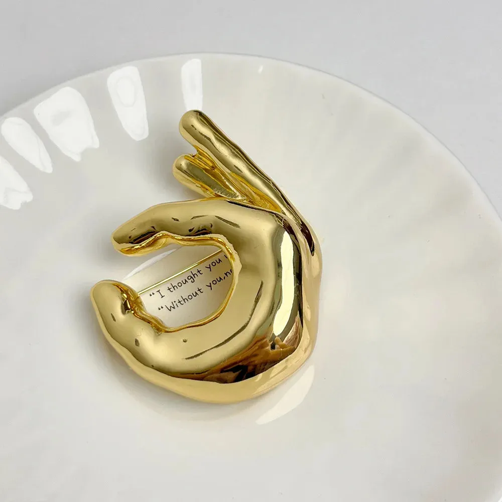 Hand-shaped Brooch Pin
