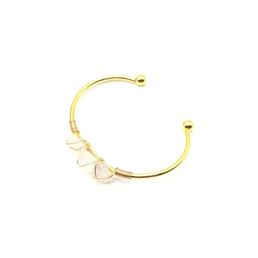 Handmade Braided Bracelets with Natural Gemstone Crystals