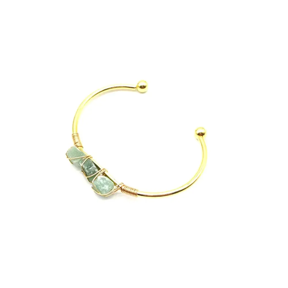 Handmade Braided Bracelets with Natural Gemstone Crystals