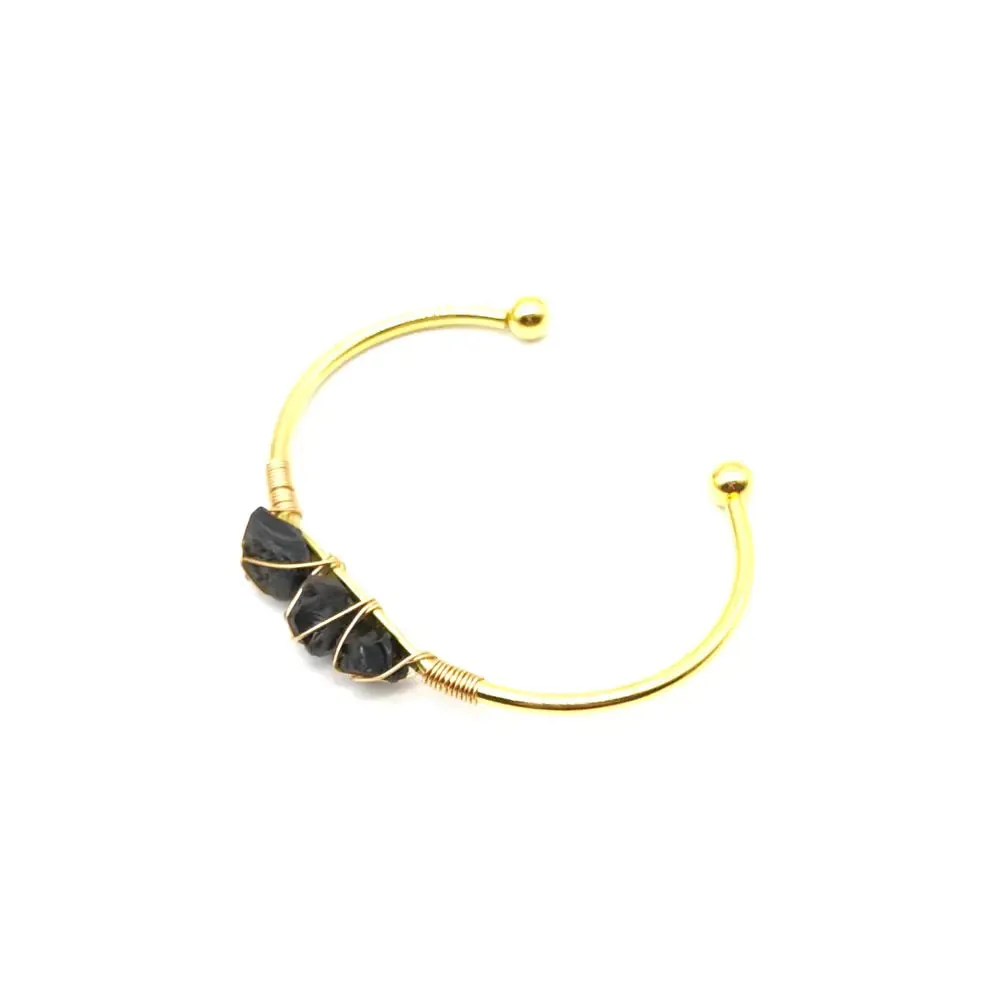 Handmade Braided Bracelets with Natural Gemstone Crystals