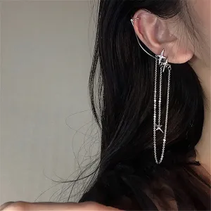 Harajuku Punk North Star Dangle No Piercing Cuff Earring