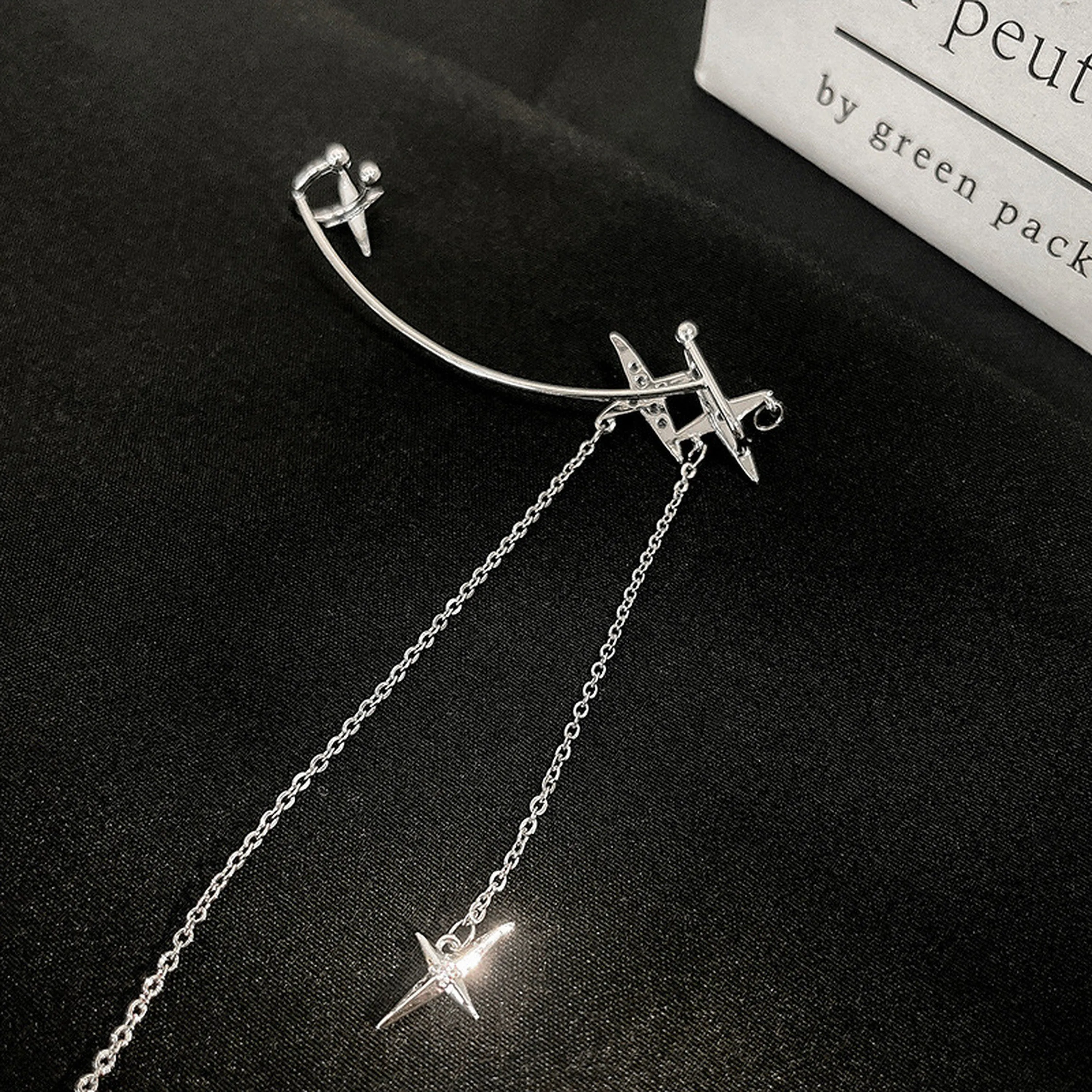 Harajuku Punk North Star Dangle No Piercing Cuff Earring