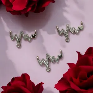 Heart Beat Stone Charm