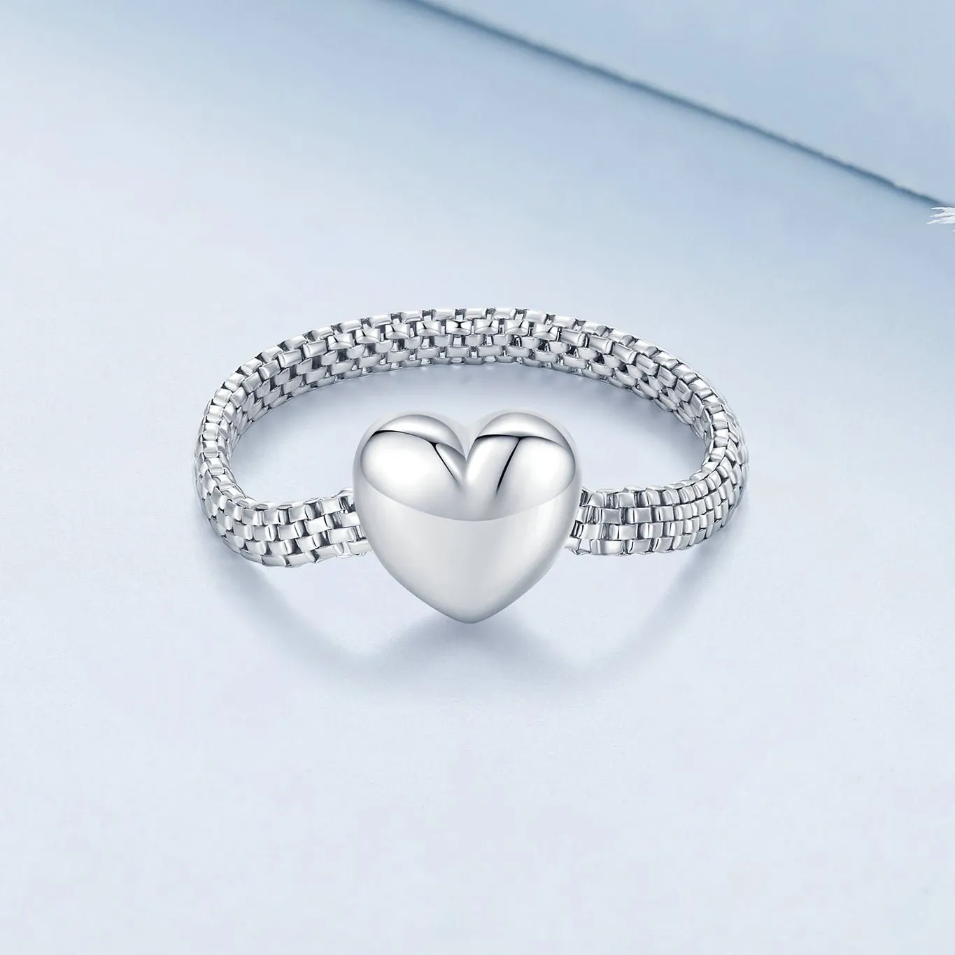 Heart Chain Ring
