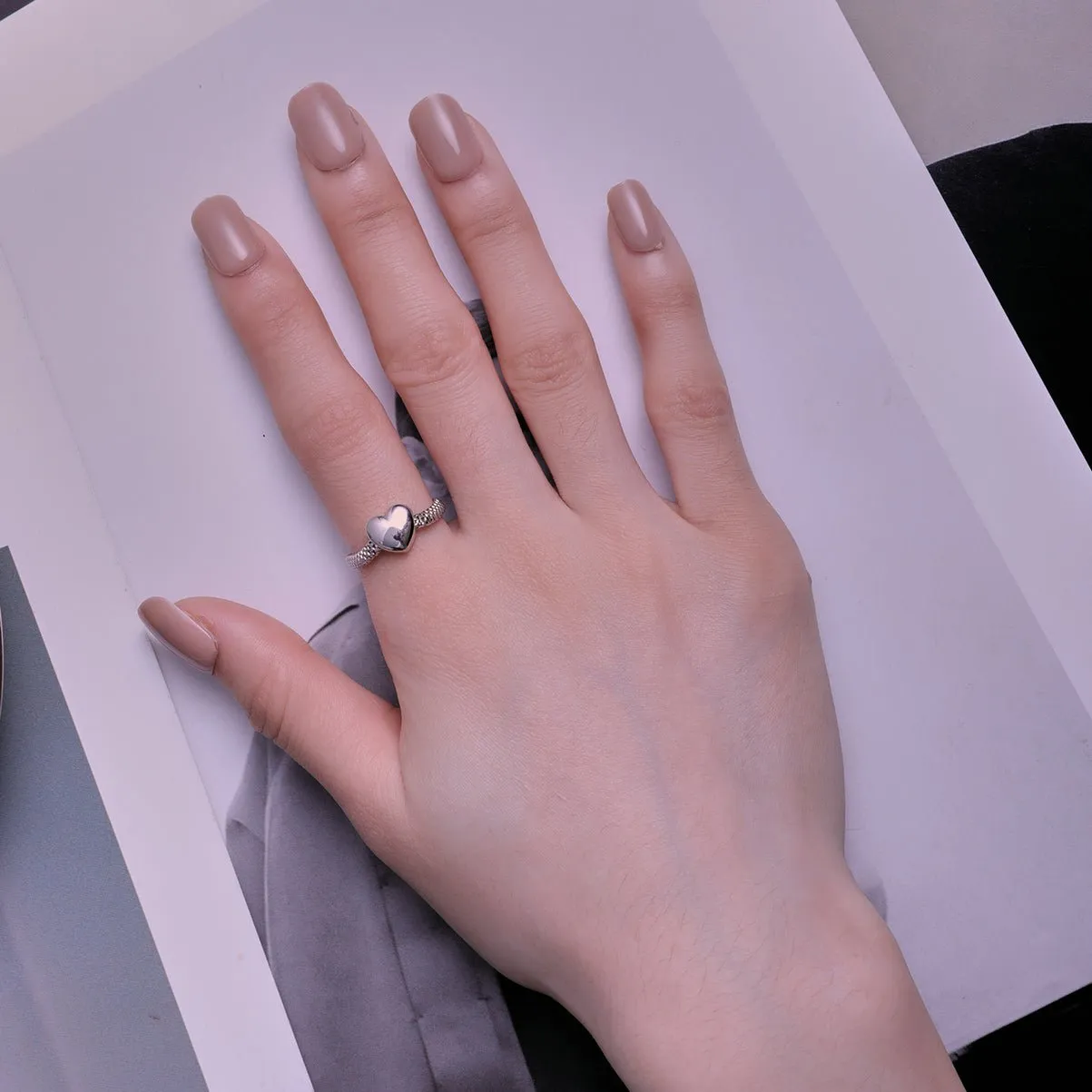 Heart Chain Ring