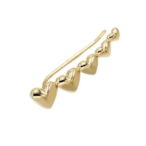 Heart Ear Climber 14K