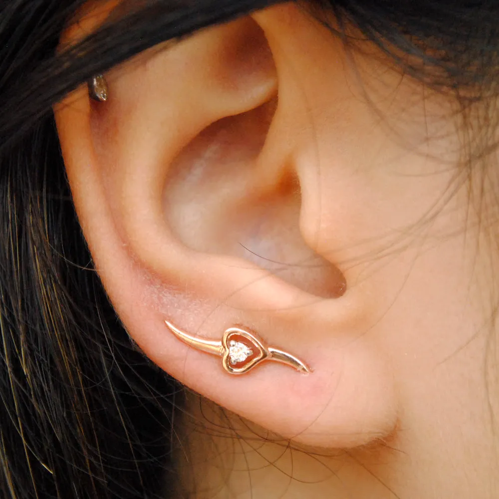 Heart Ear Climber Cuff
