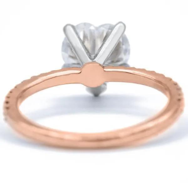 Heart Moissanite 5 Prongs Diamond Accent Ice Solitaire Ring