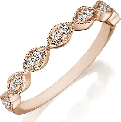 Henri Daussi Twisted Diamond Wedding Band