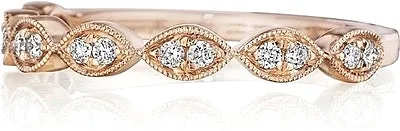 Henri Daussi Twisted Diamond Wedding Band
