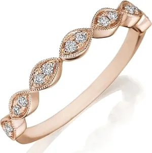 Henri Daussi Twisted Diamond Wedding Band