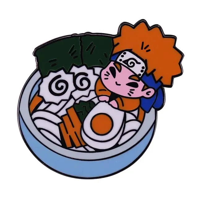 High Quality Funny Ramen Bowl Brooches Cute Animal Food Noodles Enamel Pins Foodies Jewelry Gifts Lapel Pins Fashion Accessories
