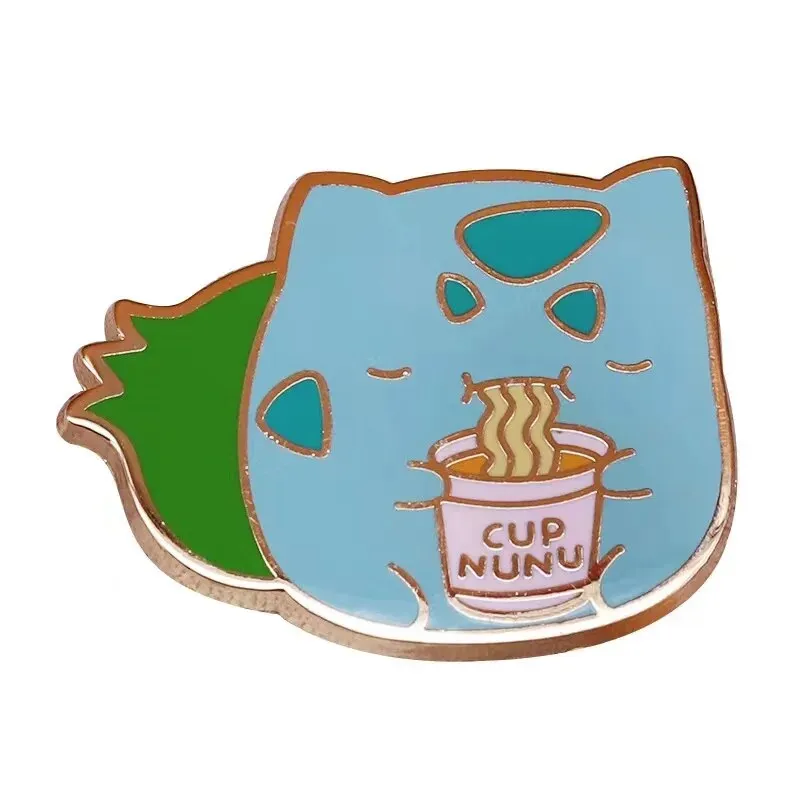 High Quality Funny Ramen Bowl Brooches Cute Animal Food Noodles Enamel Pins Foodies Jewelry Gifts Lapel Pins Fashion Accessories