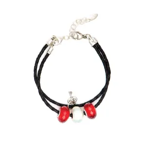 Holiday Gift Bracelets, Crimson and Snow Bracelet