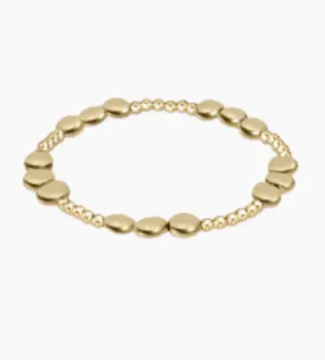 Honesty Gold Joy Pattern 6mm Bead Bracelet