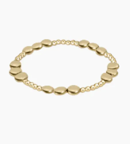 Honesty Gold Joy Pattern 6mm Bead Bracelet
