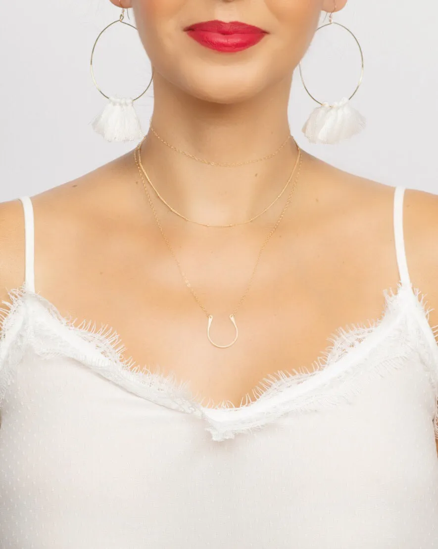 Horseshoe Necklace, Gold Filled