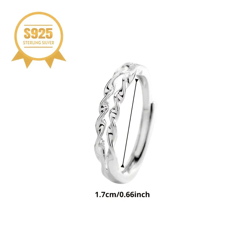 Hypoallergenic Retro Small Wave Ring Mother's Gift