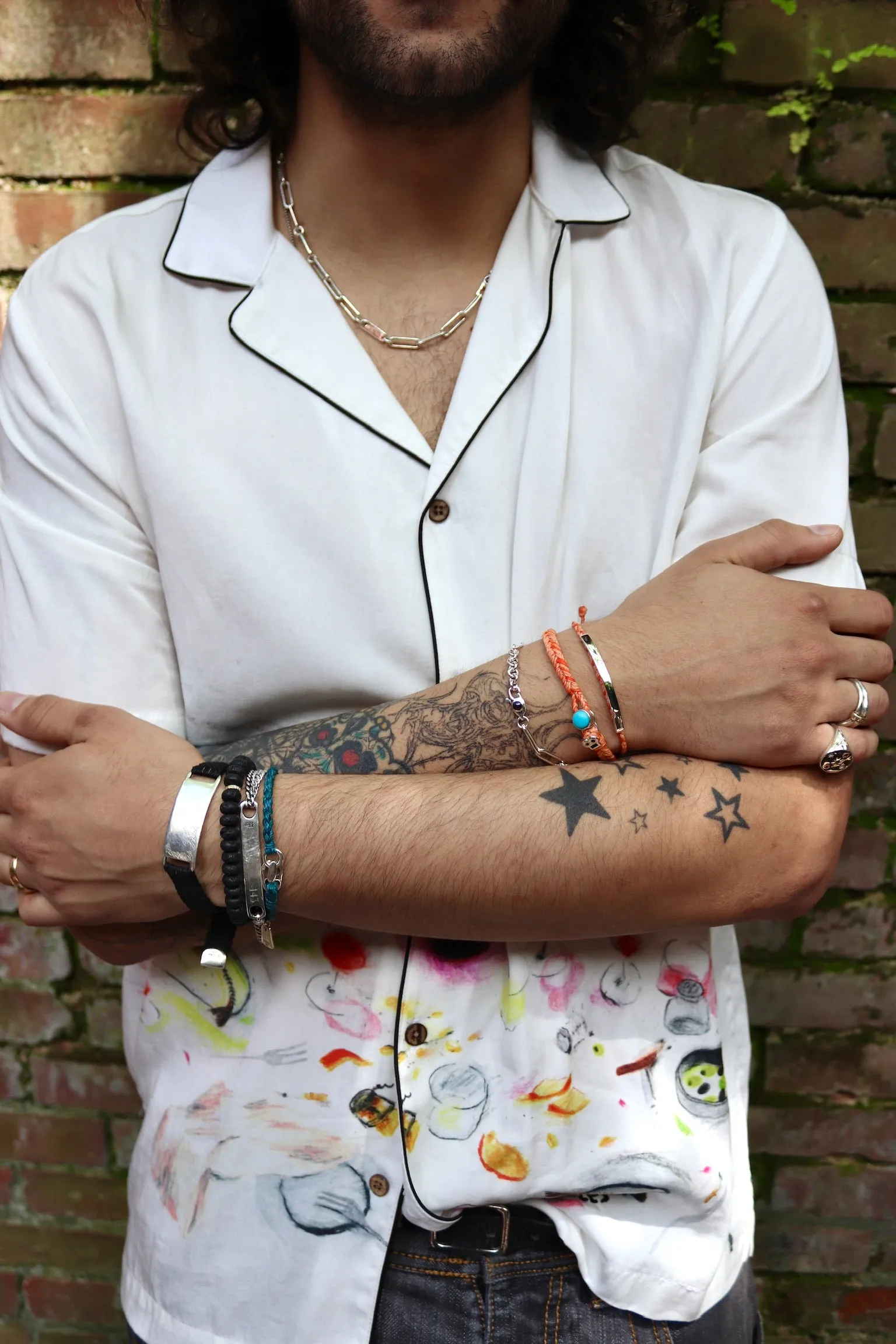 ID Signature Bracelet in Tangerine Fleck